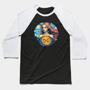ZODIAC Cancer - Astrological CANCER - CANCER - ZODIAC sign - Van Gogh style - 16 Baseball T-Shirt